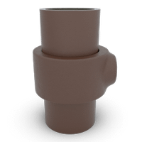 Buiskoppeling Borgring - vintage bruin-B / 26,9 mm